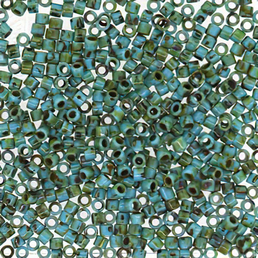 Delica 10/0 Beads - dbm2264 - Matte Seafoam Green Picasso 7.2g