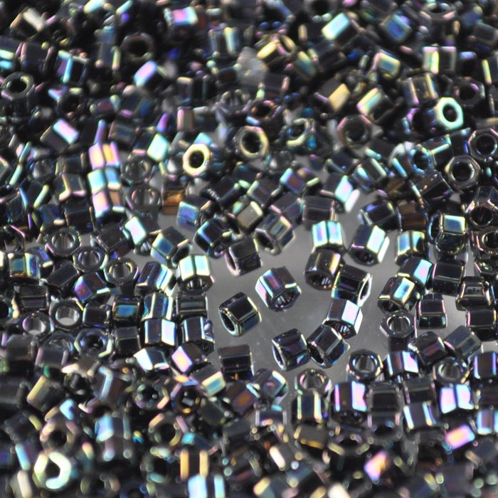 Delica 10/0 Hex-cut Beads - dbmc0005 - Metallic Variegated Blue Iris 7.5g