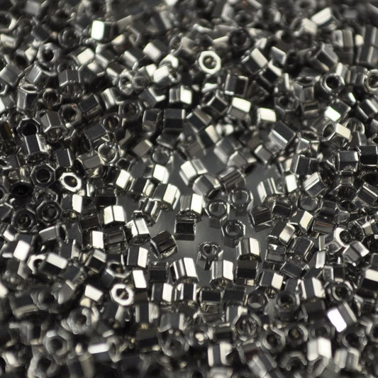 Delica 10/0 Hex-cut Beads - dbmc0038 - Palladium Plated 3.3g