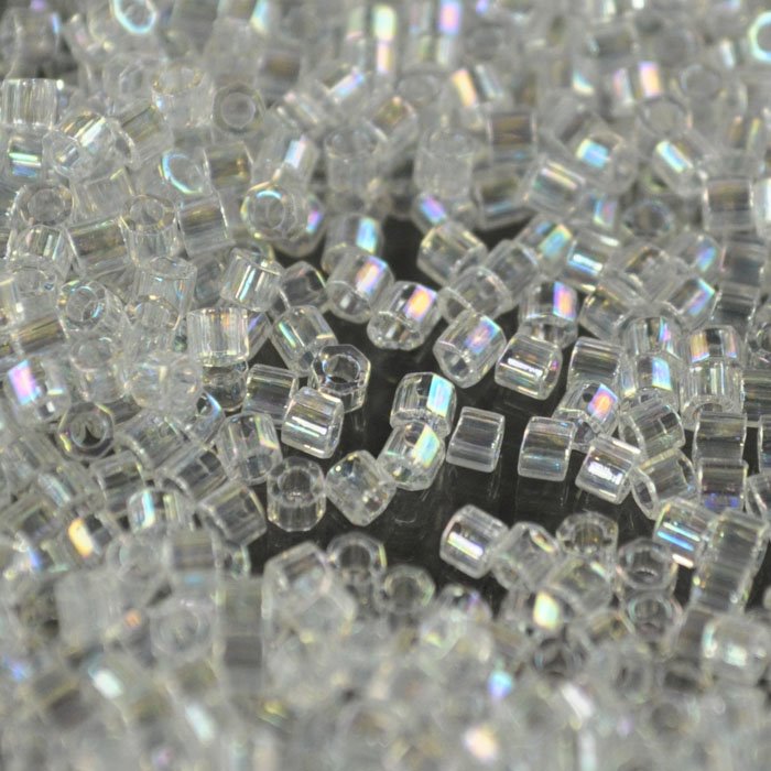 Delica 10/0 Hex-cut Beads - dbmc0051 - Crystal AB 5.2g