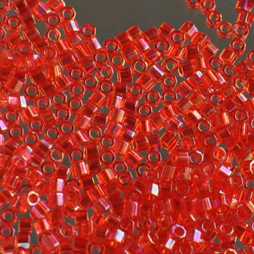 Delica 10/0 Hex-cut Beads - dbmc0172 - Transparent Light Siam AB 5.2g
