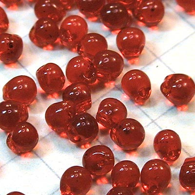 Miyuki - 3.4mm Fringe Drops - Transparent Red (tube)
