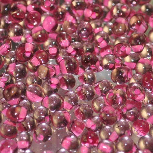 Miyuki - 3.4mm Fringe Drops - Pink Lined Smoky Amethyst (tube)