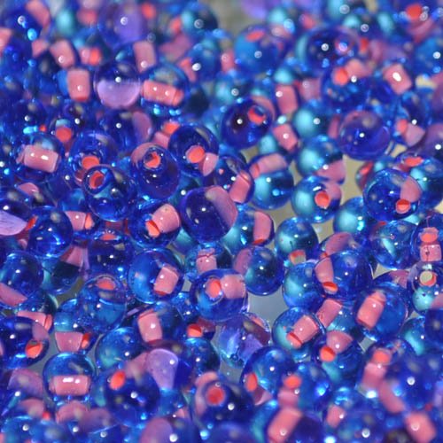 Miyuki - 3.4mm Fringe Drops - Raspberry Lined Sapphire (tube)