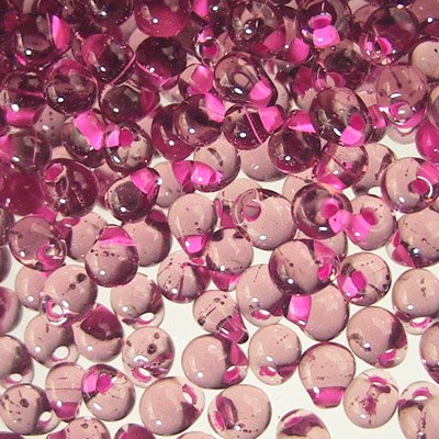 Miyuki - 3.4mm Fringe Drops - Raspberry Lined Smokey Amethyst (tube)