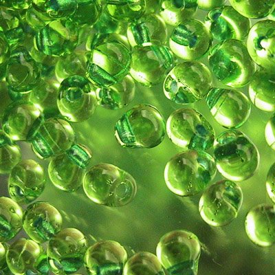 Miyuki - 3.4mm Fringe Drops - Sparkling Green Lined Chartreuse (tube)