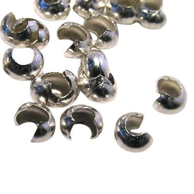 Crimp Bead Covers Smooth - 2.5mm - Sterling (10)