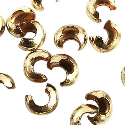 Crimp Bead Covers Smooth - 4mm - Gold-filled (10)