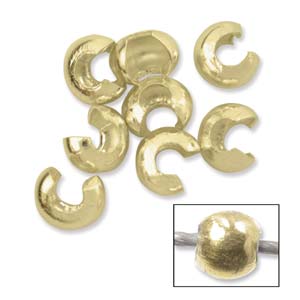 Crimp Bead Covers Smooth - 4mm - Gold-filled (10)