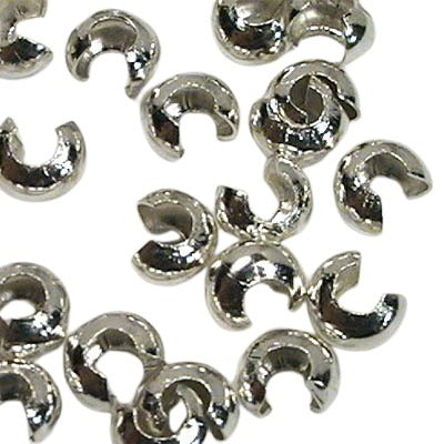 Crimp Bead Covers Smooth - 4mm - Sterling (10)