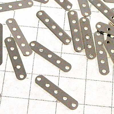 Separator/Connector - 5-Hole Flat Bar - Sterling (10)