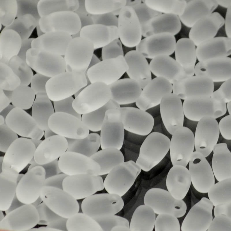 Miyuki - 3x5.5mm Long Drop Bead - Matte Transparent Crystal