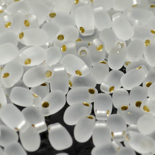 Miyuki - 3x5.5mm Long Drop Bead - Matte Silver-Lined Crystal