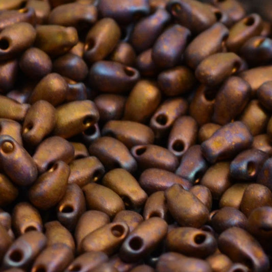 Miyuki - 3x5.5mm Long Drop Bead - Matte Metallic Dark Raspberry Iris