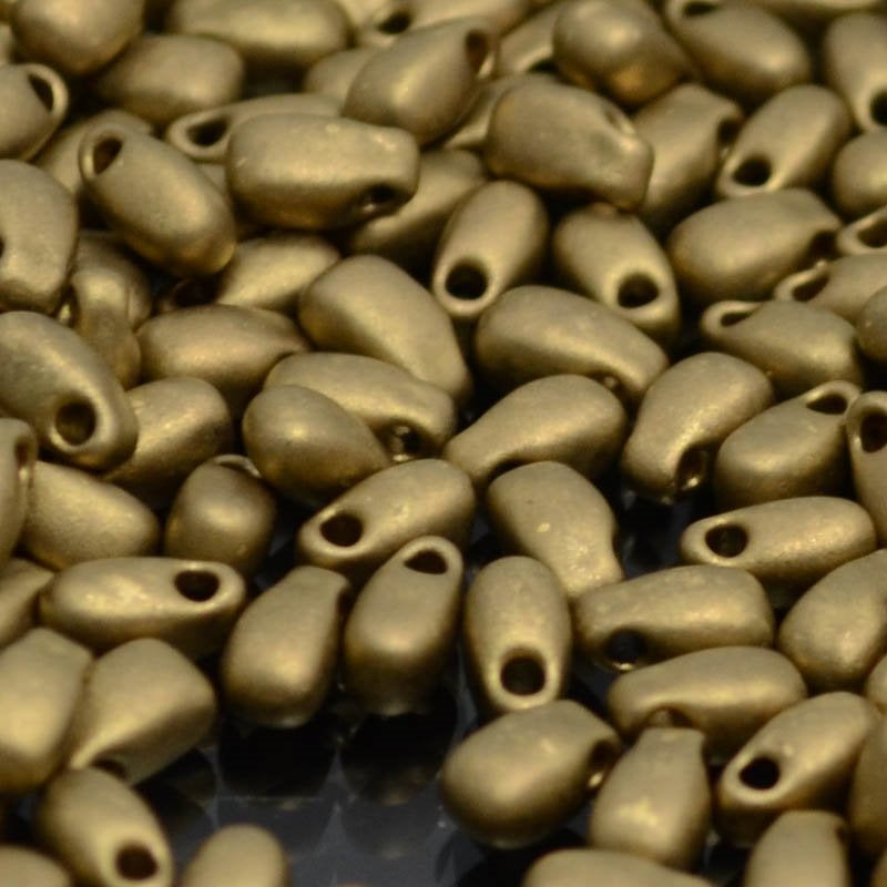 Miyuki - 3x5.5mm Long Drop Bead - Matte Metallic Dark Bronze