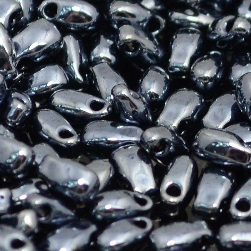 Miyuki - 3x5.5mm Long Drop Bead - Gunmetal