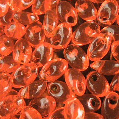 Miyuki - 4x7mm Long Magatamas - Transparent Orange (tube)