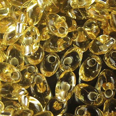 Miyuki - 4x7mm Long Magatamas - Silver lined Gold (tube)