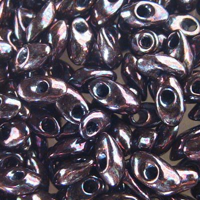 Miyuki - 4x7mm Long Magatamas - Metallic Dark Raspberry (tube)