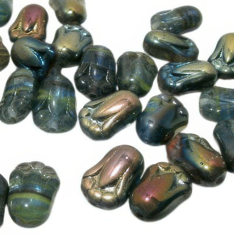 Glass Bead Tulips - 8x11mm - Ocean