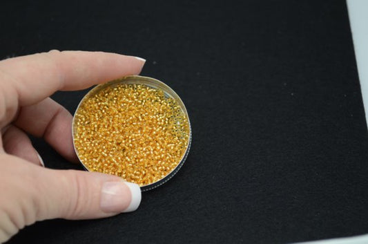 Miyuki Seed Beads 11/0 - mb11-0004 - Silver Lined Dark Gold 22g