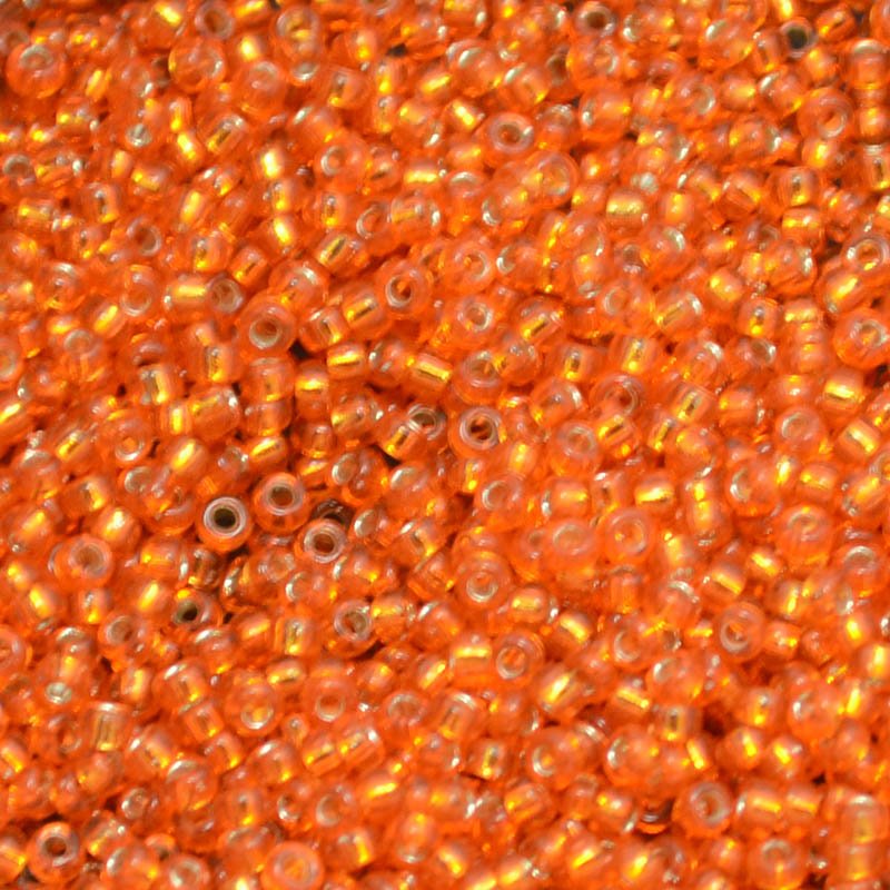 Miyuki Seed Beads 11/0 - mb11-0008 - Silver Lined Orange 22g