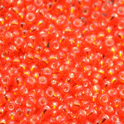 Miyuki Seed Beads 11/0 - mb11-0010 - Silver Lined Flame Red 22g