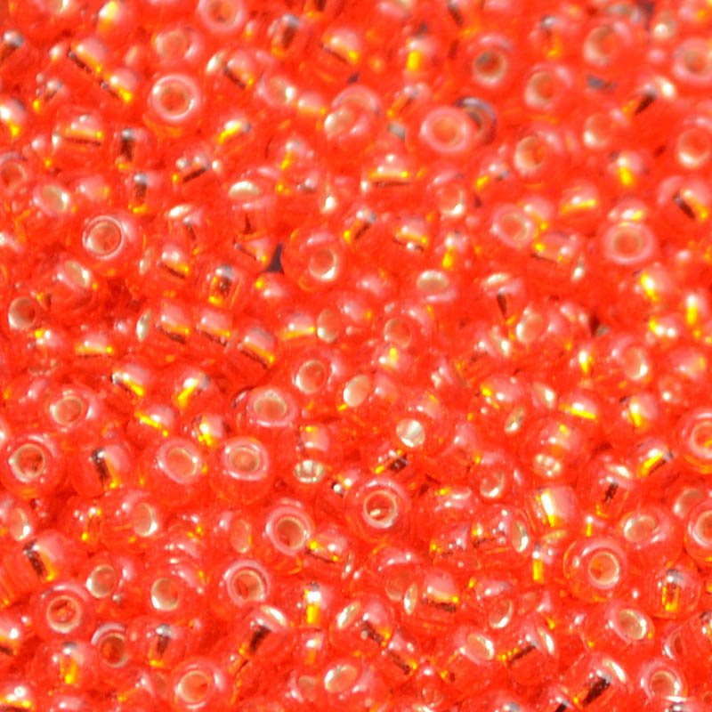 Miyuki Seed Beads - 11/0 - Silver Lined Flame Red -mb11-0010b250- 250g