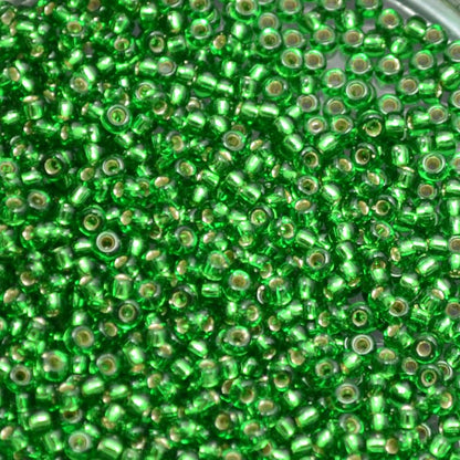 Miyuki Seed Beads 11/0 - mb11-0016 - Silver Lined Meadow Green 10g