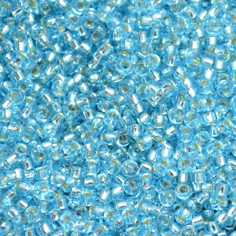 Miyuki Seed Beads - 11/0 - Silver Lined Aqua -mb11-0018b250- 250g