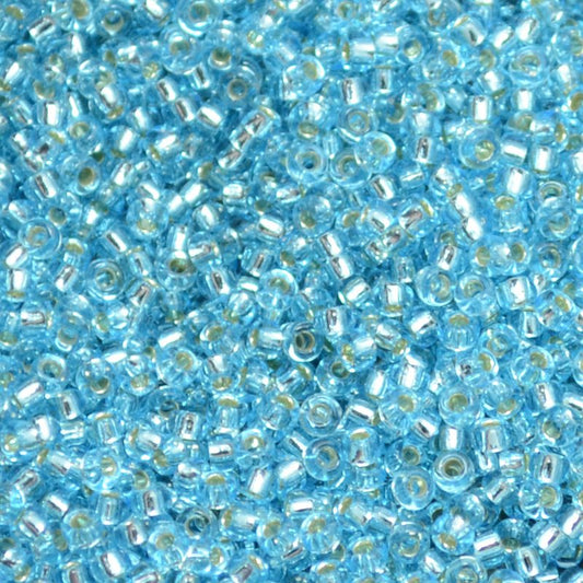 Miyuki Seed Beads - 11/0 - Silver Lined Aqua -mb11-0018b250- 250g