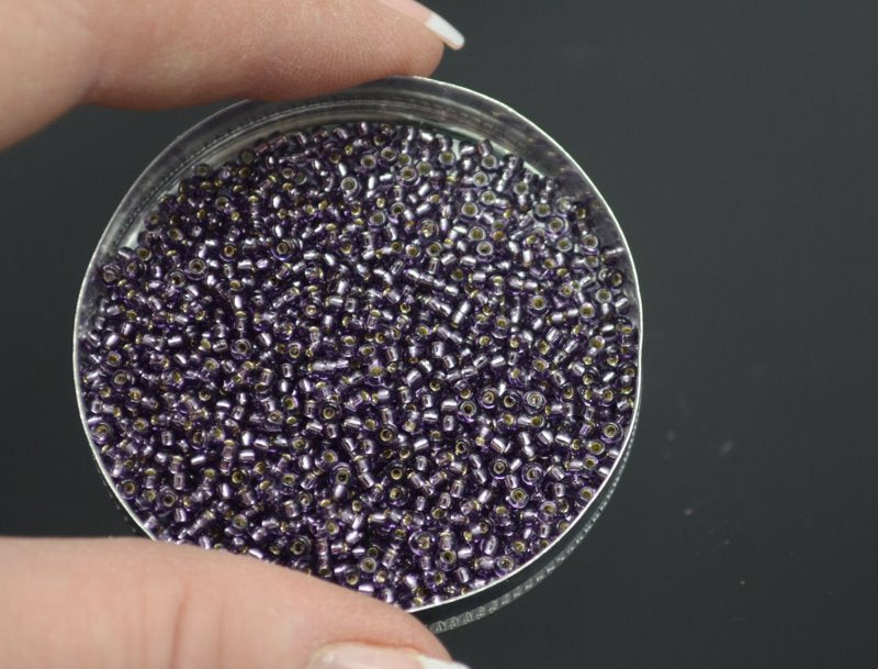 Miyuki Seed Beads 11/0 - mb11-0024 - Silver Lined Amethyst 10g