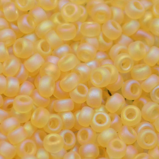 Miyuki Seed Beads - 11/0 - Matte Transparent Light Topaz AB -mb11-0132FRb250- 25