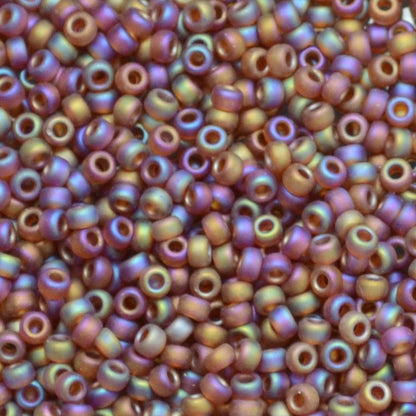 Miyuki Seed Beads 11/0 - mb11-0134FR - Matte Transparent Dark Topaz AB 22g