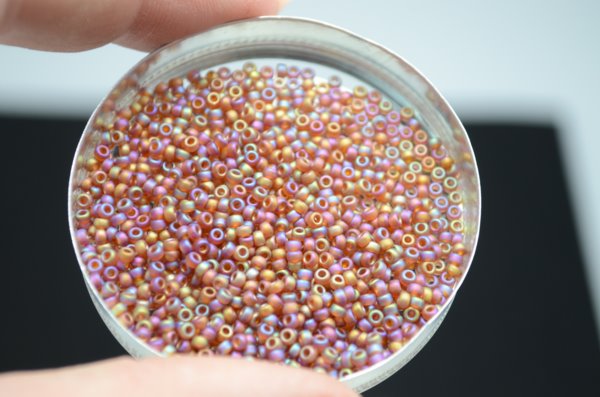 Miyuki Seed Beads 11/0 - mb11-0134F - Matte Transparent Dark Topaz 22g