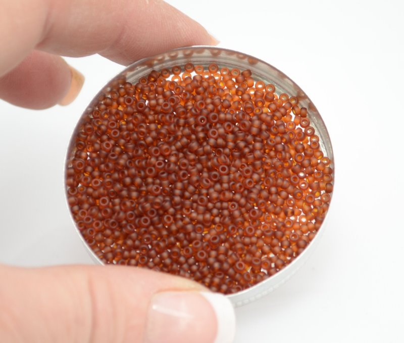 Miyuki Seed Beads 11/0 - mb11-0134F - Matte Transparent Dark Topaz 22g