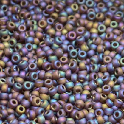 Miyuki Seed Beads 11/0 - mb11-0135FR - Matte Transparent Root Beer AB 22g