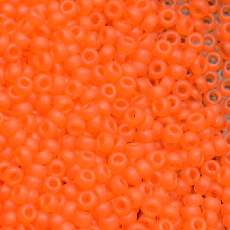 Miyuki Seed Beads - 11/0 - Matte Transparent Orange -mb11-0138Fb250- 250g