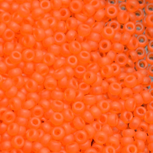 Miyuki Seed Beads - 11/0 - Matte Transparent Orange -mb11-0138Fb250- 250g