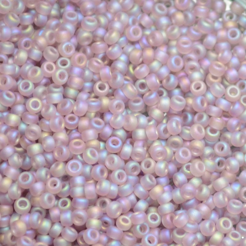 Miyuki Seed Beads - 11/0 - Matte Transparent Smokey Amethyst AB -mb11-0142FRb250