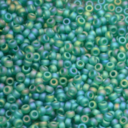 Miyuki Seed Beads 11/0 - mb11-0147FR - Matte Transparent Emerald AB 10g