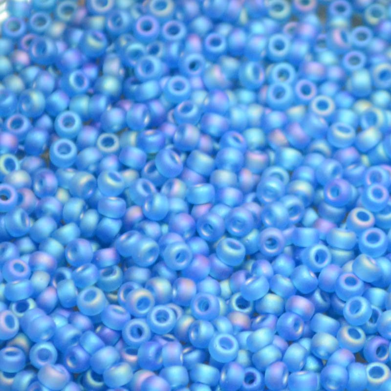 Miyuki Seed Beads - 11/0 - Matte Transparent Capri Blue AB -mb11-0149FRb250- 250