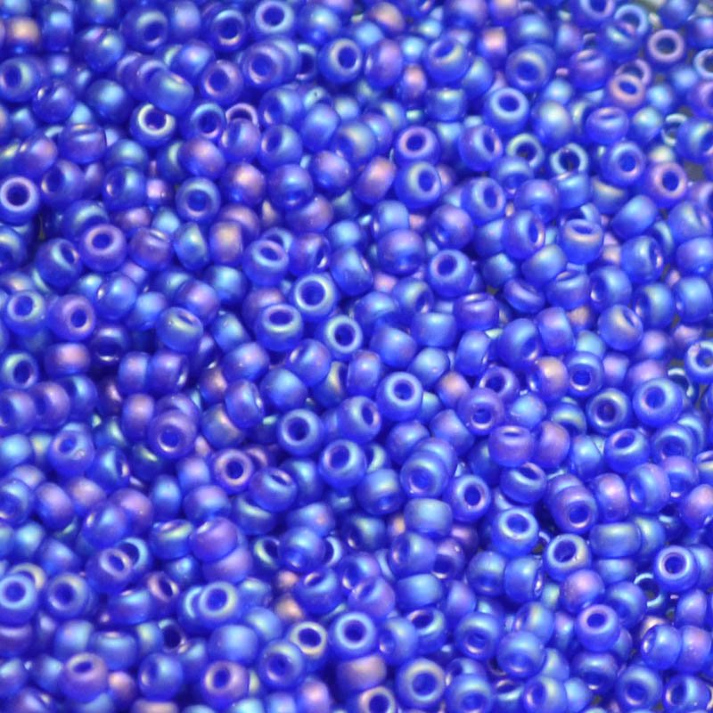 Miyuki Seed Beads - 11/0 - Matte Transparent Cobalt AB -mb11-0151FRb250- 250g