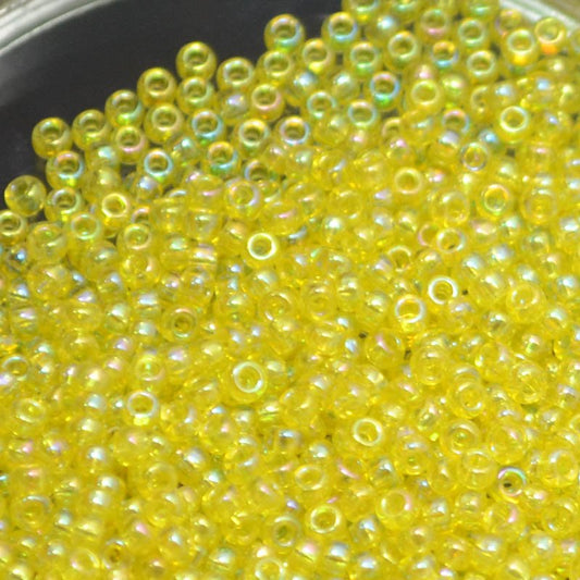 Miyuki Seed Beads - 11/0 - Transparent Yellow AB -mb11-0252b250- 250g
