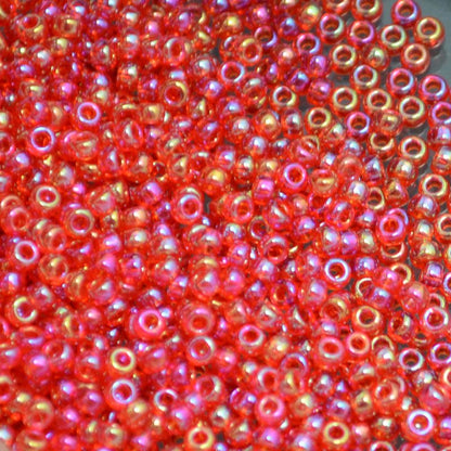 Miyuki Seed Beads 11/0 - mb11-0254 - Transparent Siam Ruby Rainbow 22g