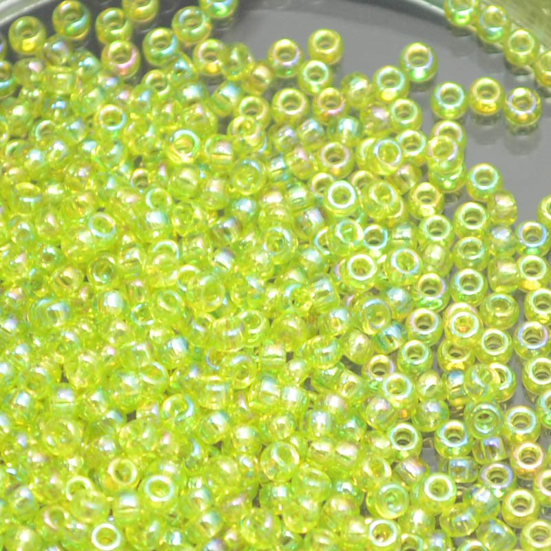 Miyuki Seed Beads - 11/0 - Transparent Chartreuse AB -mb11-0258b250- 250g