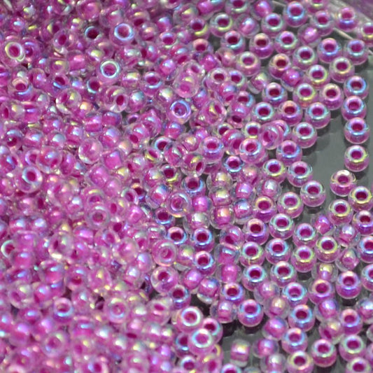 Miyuki Seed Beads - 11/0 - Raspberry Lined Crystal AB -mb11-0264b250- 250g