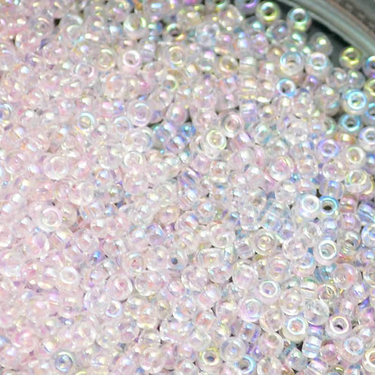 Miyuki Seed Beads - 11/0 - Transparent Pale Pink AB -mb11-0265b250- 250g