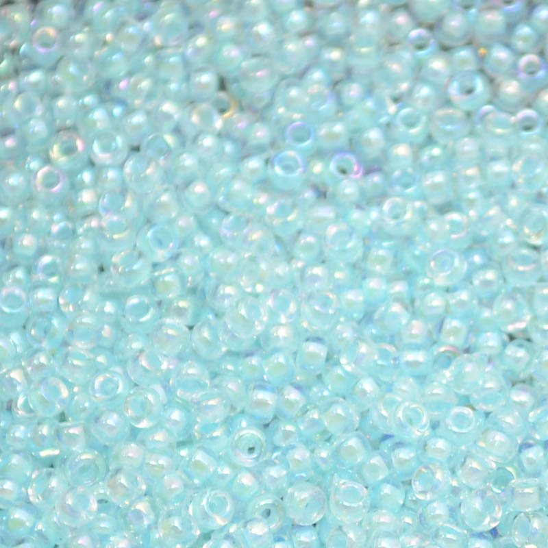 Miyuki Seed Beads - 11/0 - Aqua Lined Crystal AB -mb11-0278b250- 250g