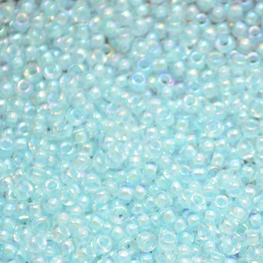 Miyuki Seed Beads - 11/0 - Aqua Lined Crystal AB -mb11-0278b250- 250g